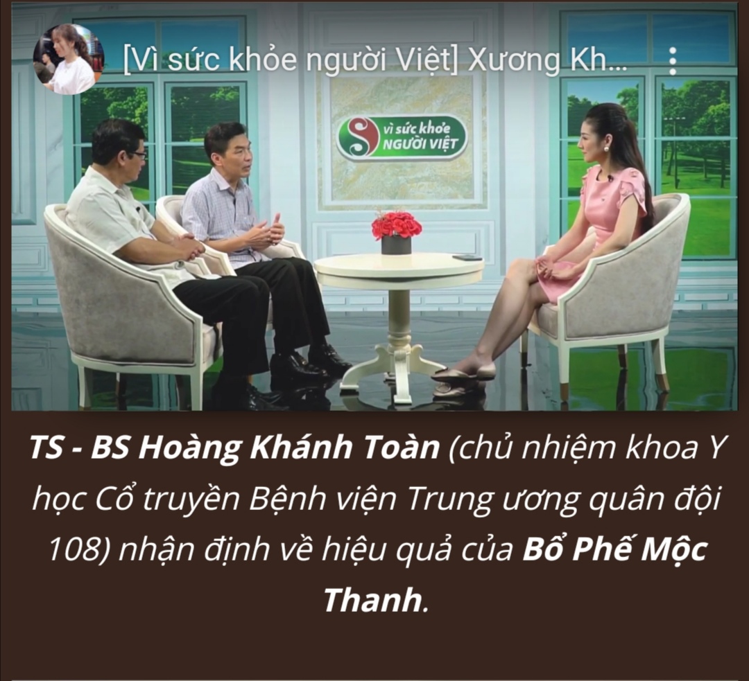 Sử dụng hình ảnh y, bác sỹ để quảng cáo cho sản phẩm xương khớp Mộc Thanh.