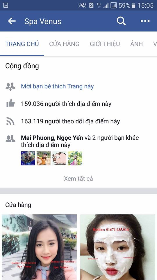 Fanpage bán hàng được nhiều người theo dõi. (Ảnh chụp màn hình)