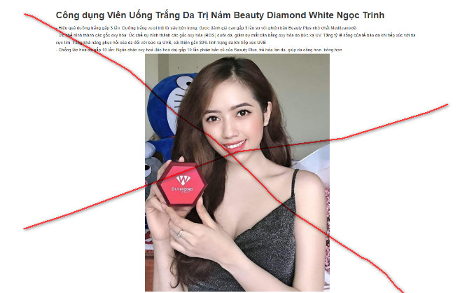 Viên trắng da Diamond White: Quảng cáo tràn lan, lừa dối người tiêu dùng?